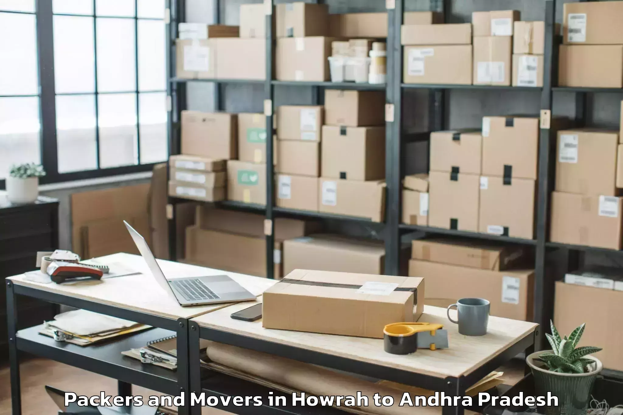 Affordable Howrah to Pedda Kadubur Packers And Movers